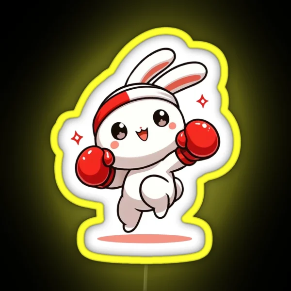 Boxing Bunny RGB Neon Sign