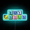 Boy Genius In Elemental Symbols RGB Neon Sign - Image 3