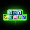 Boy Genius In Elemental Symbols RGB Neon Sign - Image 4