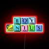 Boy Genius In Elemental Symbols RGB Neon Sign - Image 2