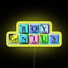 Boy Genius In Elemental Symbols RGB Neon Sign - Image 6