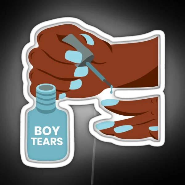 Boy Tears Nail Polish RGB Neon Sign