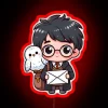 Boy With Owl RGB Neon Sign - Image 2