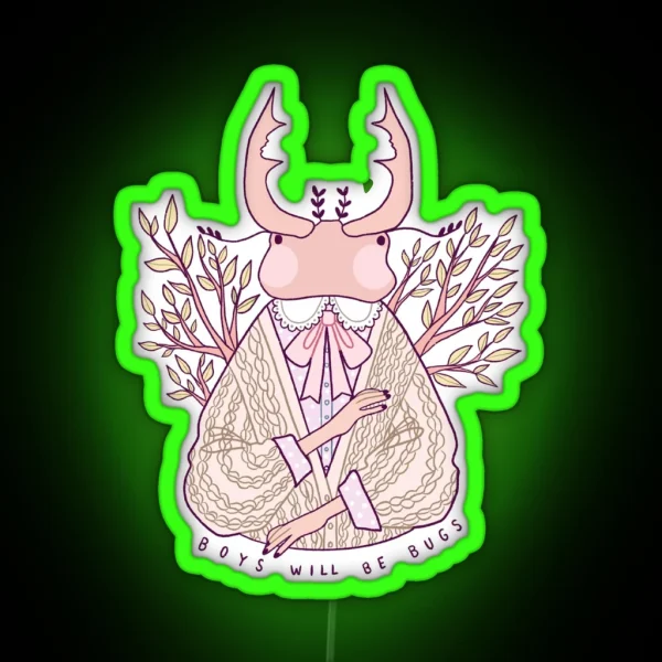 Boys Will Be Bugs RGB Neon Sign