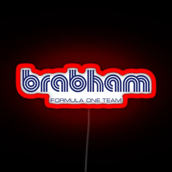 Brabham Formula One 1972 Team Logo Brabham Blue RGB Neon Sign