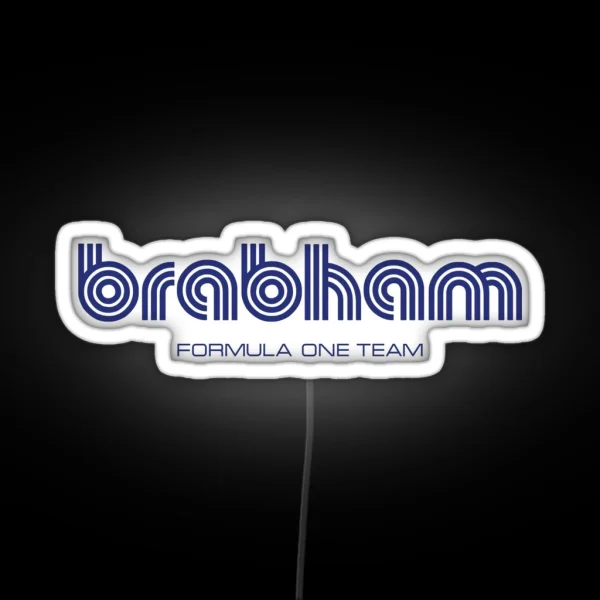Brabham Formula One 1972 Team Logo Brabham Blue RGB Neon Sign