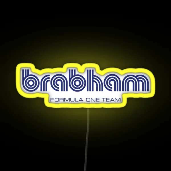 Brabham Formula One 1972 Team Logo Brabham Blue RGB Neon Sign