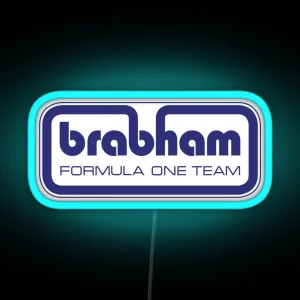 Brabham Formula One Team Logo 1973 4 Brabham Blue Print RGB Neon Sign