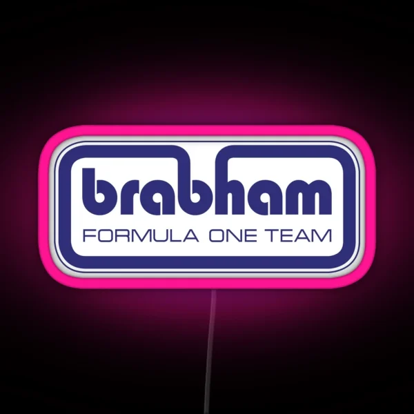 Brabham Formula One Team Logo 1973 4 Brabham Blue Print RGB Neon Sign