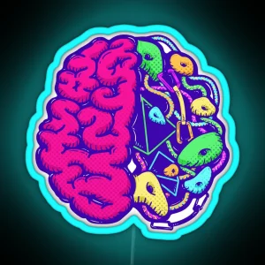 Brain Of Climbing Rock Climbing RGB Neon Sign