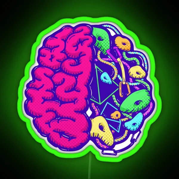 Brain Of Climbing Rock Climbing RGB Neon Sign