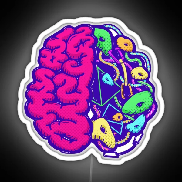 Brain Of Climbing Rock Climbing RGB Neon Sign