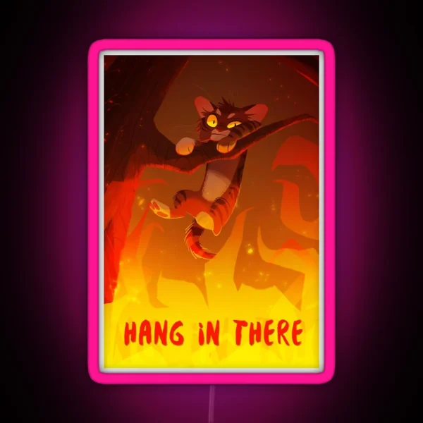 Bramblekit Hang In There RGB Neon Sign