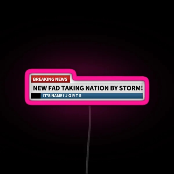 Breaking News Jort Storm Jortstorm RGB Neon Sign
