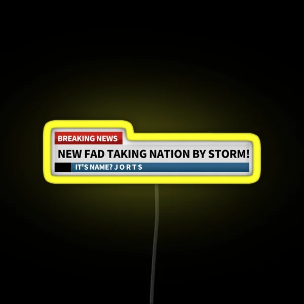Breaking News Jort Storm Jortstorm RGB Neon Sign
