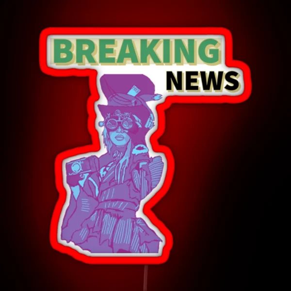 Breaking News Ledbreaking News RGB Neon Sign