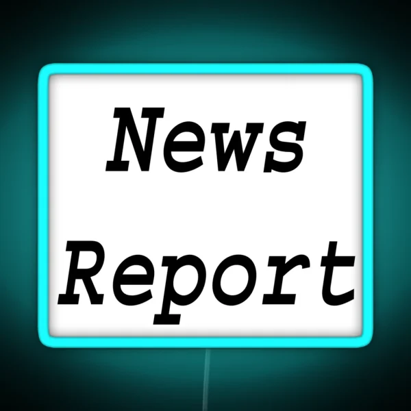 Breaking News News Report RGB Neon Sign