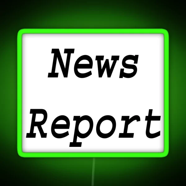 Breaking News News Report RGB Neon Sign