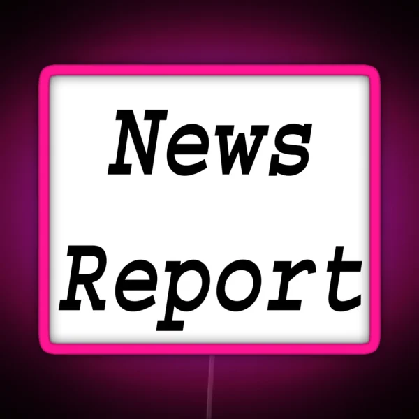 Breaking News News Report RGB Neon Sign
