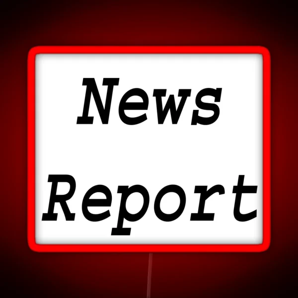 Breaking News News Report RGB Neon Sign