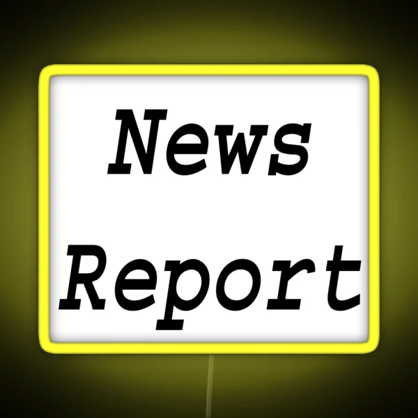 Breaking News News Report RGB Neon Sign
