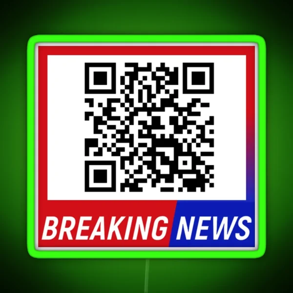 Breaking News PRANK RGB Neon Sign