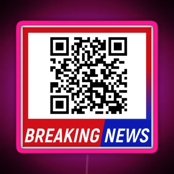 Breaking News PRANK RGB Neon Sign