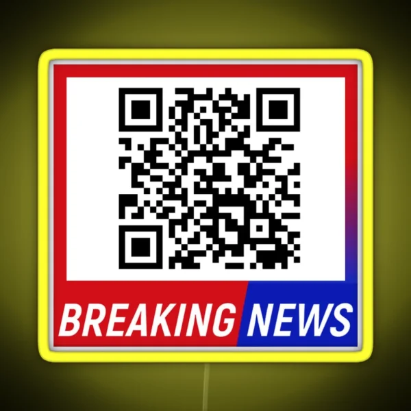 Breaking News PRANK RGB Neon Sign