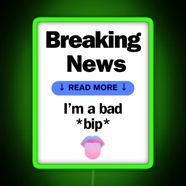 Breaking News RGB Neon Sign