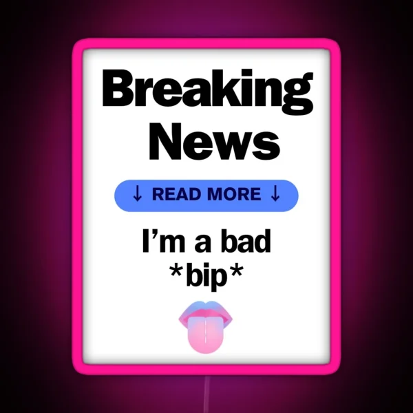 Breaking News RGB Neon Sign