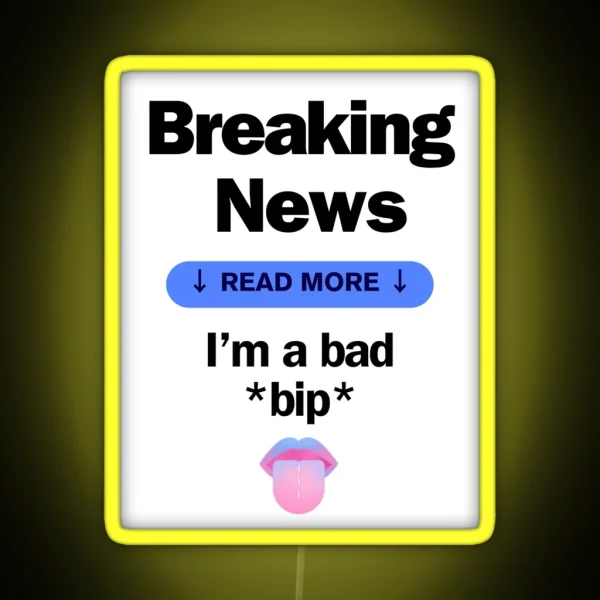 Breaking News RGB Neon Sign