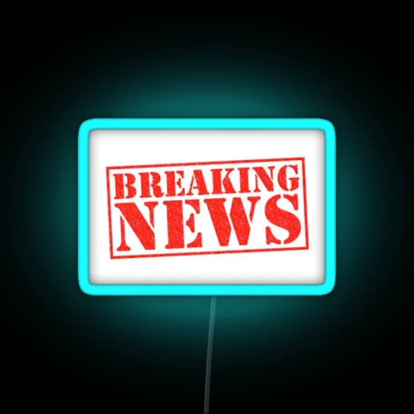 Breaking News RGB Neon Sign