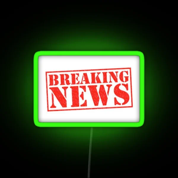 Breaking News RGB Neon Sign