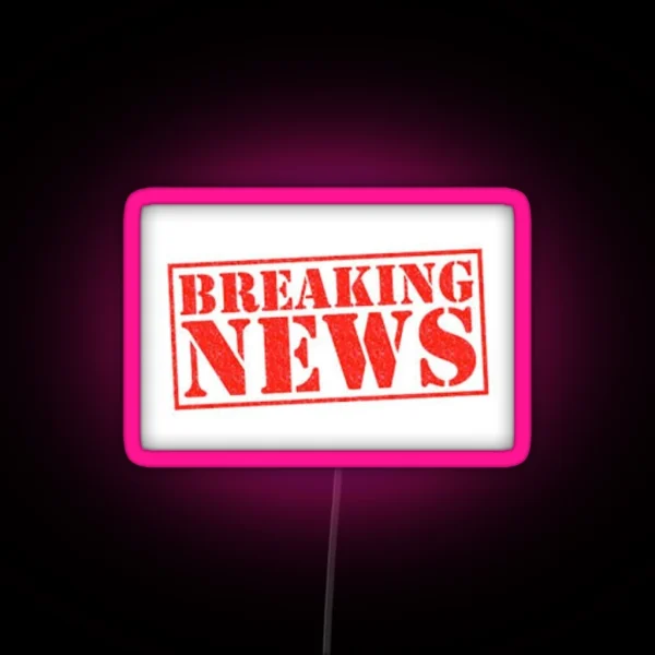 Breaking News RGB Neon Sign