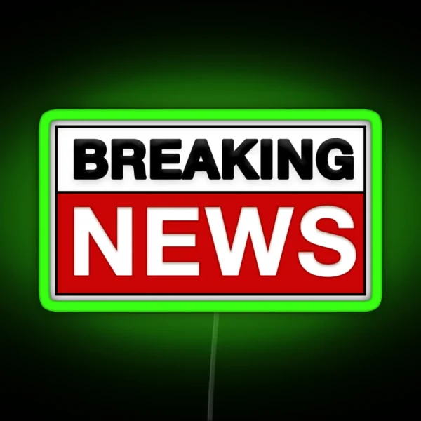 Breaking News RGB Neon Sign