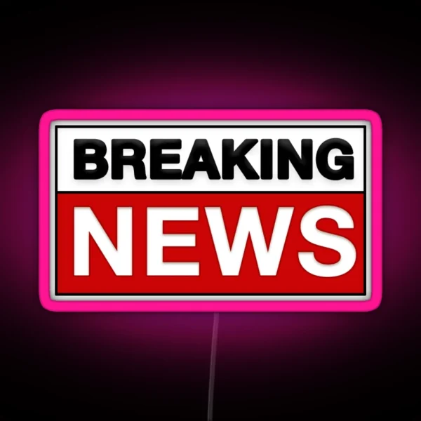 Breaking News RGB Neon Sign
