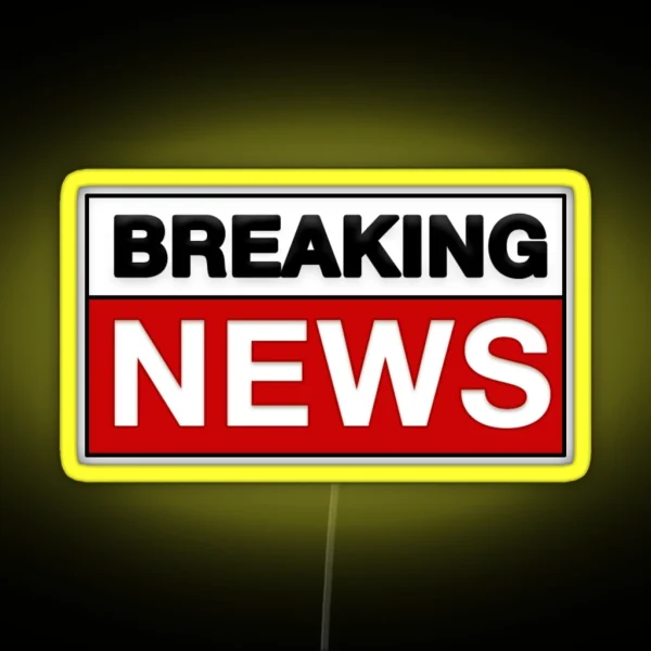 Breaking News RGB Neon Sign
