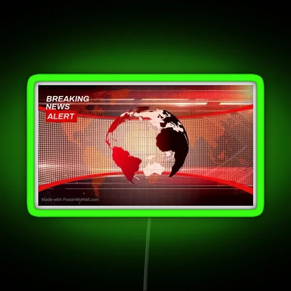 Breaking News RGB Neon Sign