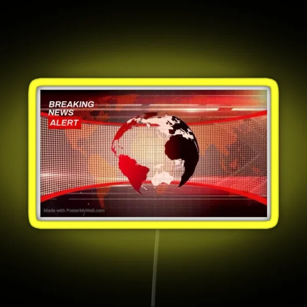 Breaking News RGB Neon Sign