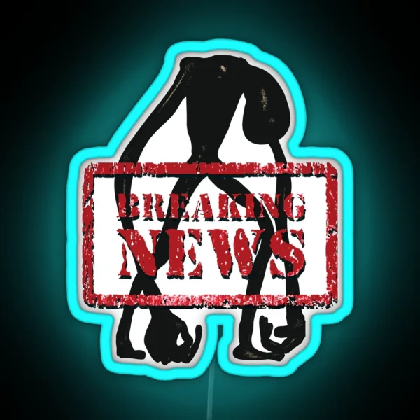Breaking News Trevor Henderson Humanoid RGB Neon Sign