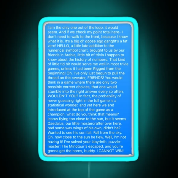 Brennan Lee Mulligan Rant RGB Neon Sign