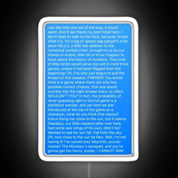 Brennan Lee Mulligan Rant RGB Neon Sign