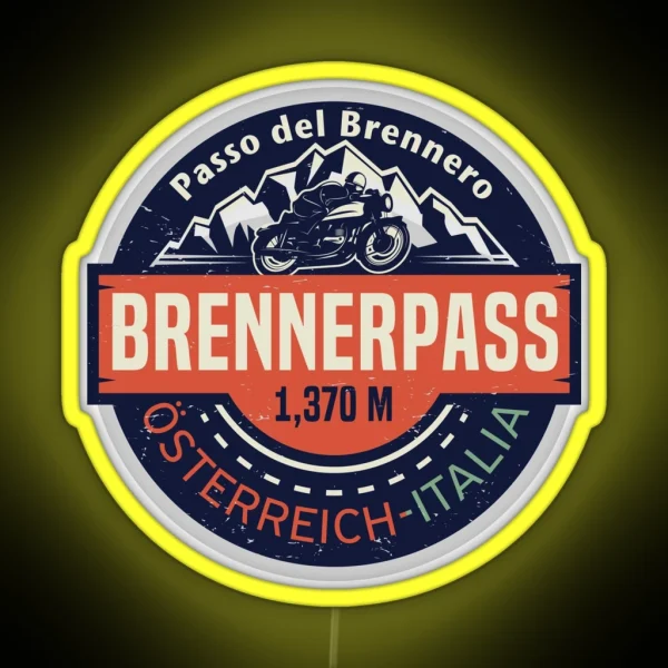 Brenner Pass Italy Austria RGB Neon Sign