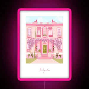 Bridgerton House Pastel Pink RGB Neon Sign