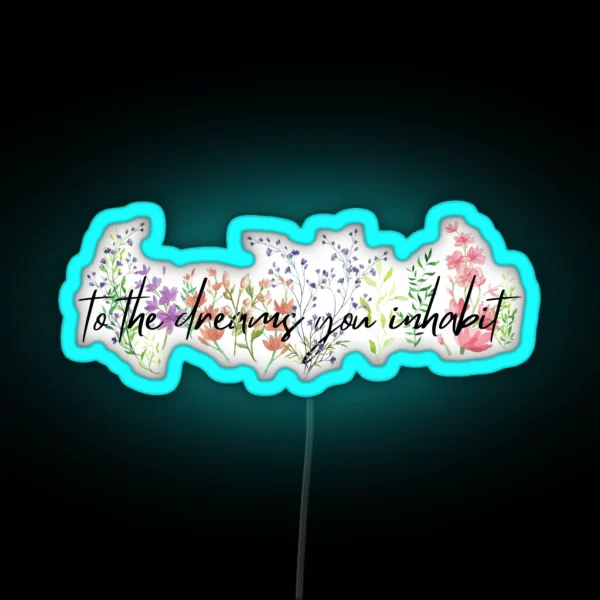 Bridgerton Quote Romantic Flower Detail RGB Neon Sign