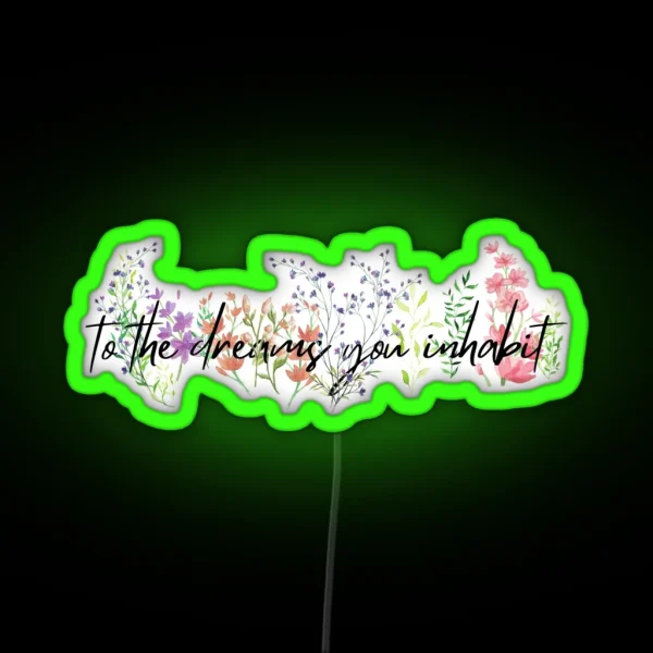 Bridgerton Quote Romantic Flower Detail RGB Neon Sign