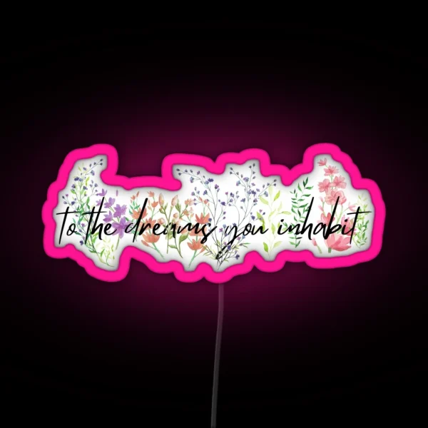 Bridgerton Quote Romantic Flower Detail RGB Neon Sign