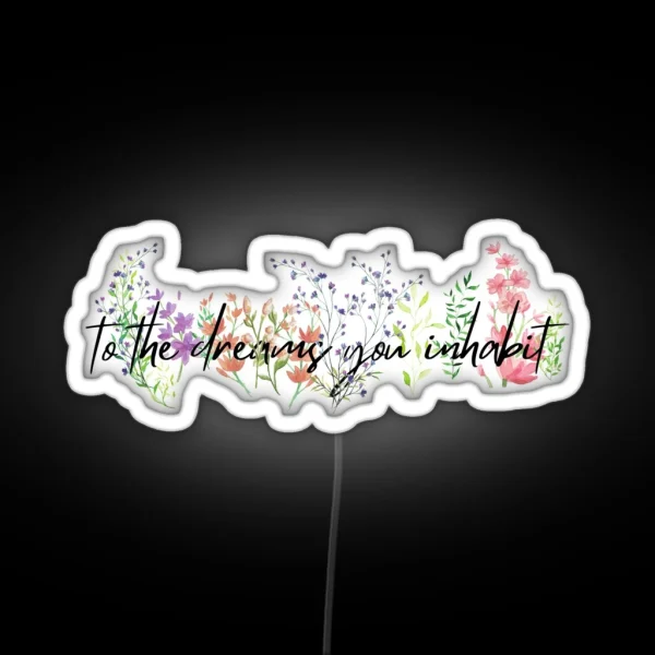 Bridgerton Quote Romantic Flower Detail RGB Neon Sign