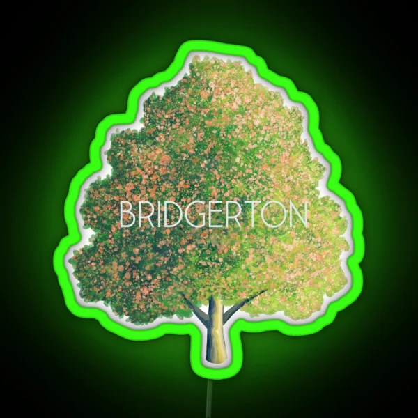 Bridgerton Tree Drawing RGB Neon Sign