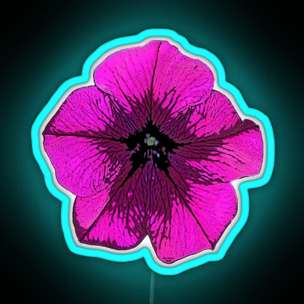 Bright Pink Petunia RGB Neon Sign